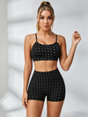 Polka Dot Crisscross Workout Short Set