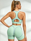 Trim Racerback Bra Butt Lifting Short Set