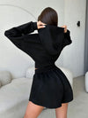 Corset Top Cropped Jacket Shorts 3 Piece Set