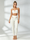 Mesh‑Insert Racerback Sports Bra & High‑Waisted Leggings Set