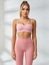 Double‑Strap Sports Bra & Contour‑Seam High‑Waisted Leggings Set