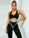 Two-Tone Panel Sports Bra & High Cut Leggings Set