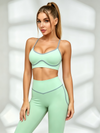 Trim Cami Bra Mint Legging Set