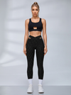 Polka Dot Cutout Sports Bra Leggings Set
