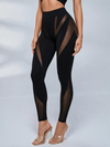 Sheer Mesh Panel Bodycon Workout Matching Activewear Set