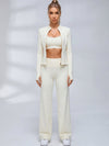Zip‑Up Layering Flared Leggings 3‑Piece Set