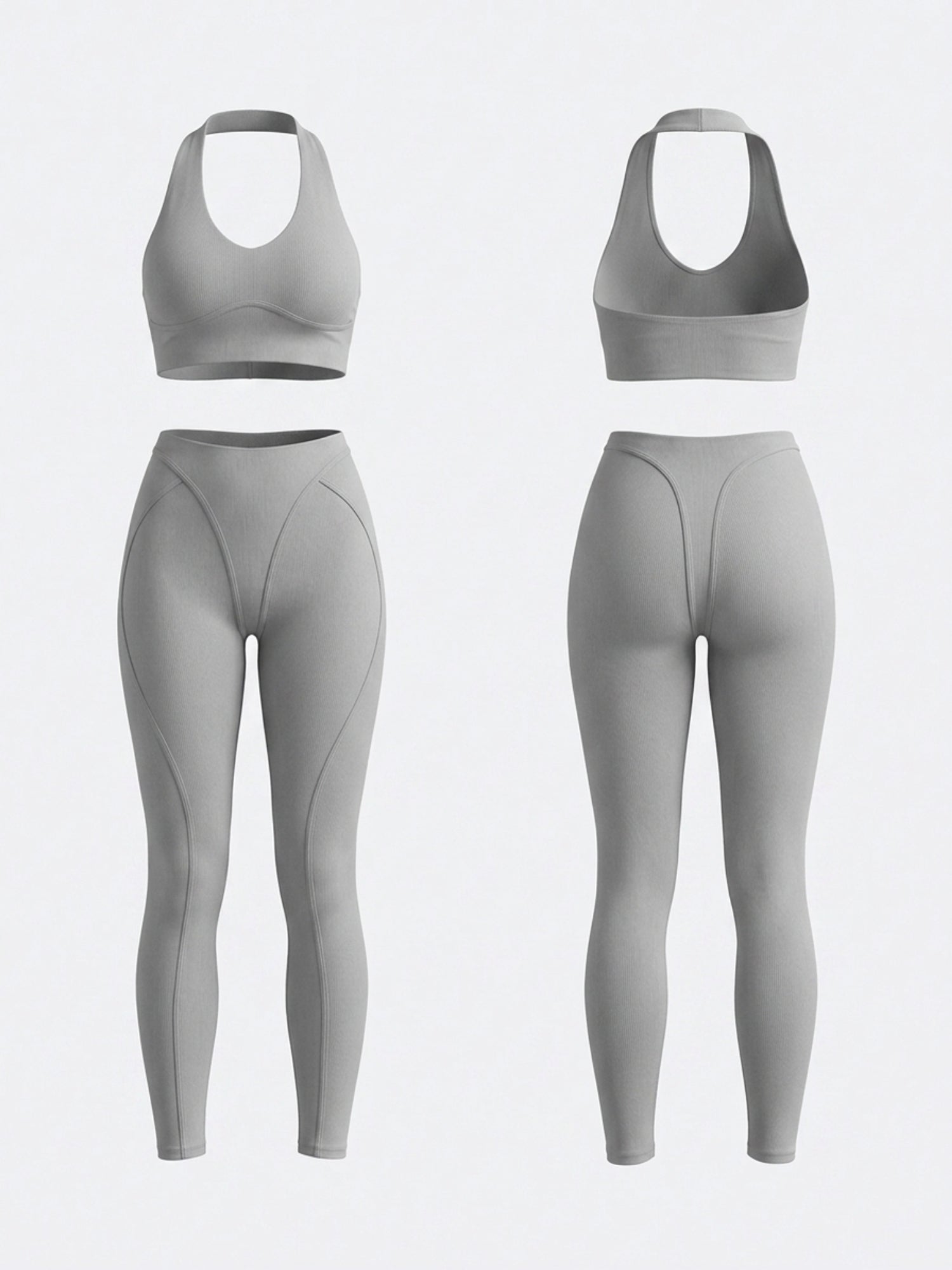Seam Stitching 2‑Piece Workout Activewear Set