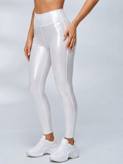 Glossy PU Hip-lift Leggings