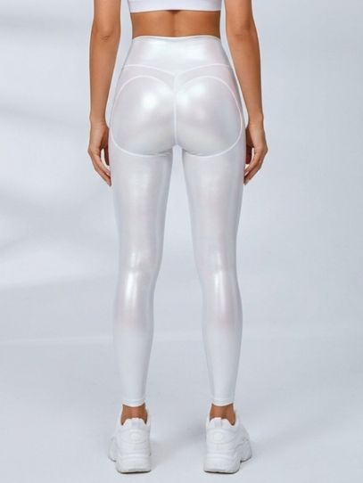 Glossy PU Hip-lift Leggings