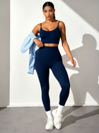 Off Shoulder Crop Top & High Waist Leggings 3 Piece Set