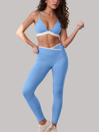 Contrast Trim Yoga 2 Piece Workout Set