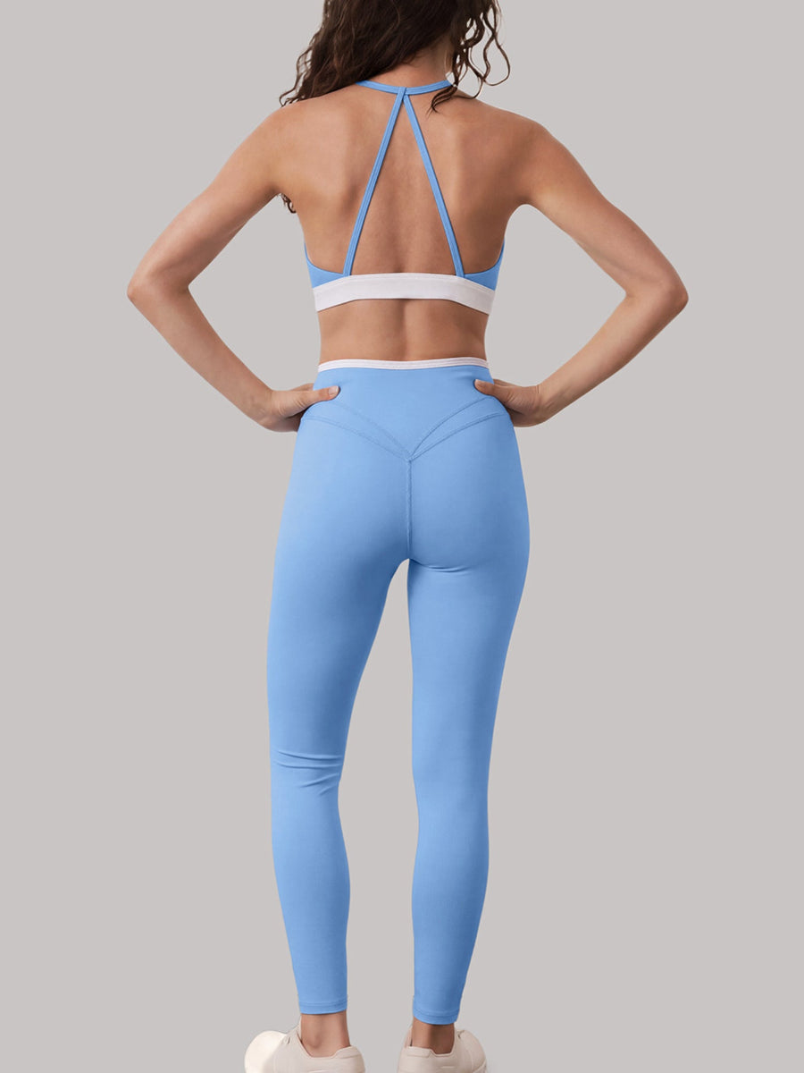 Contrast Trim Yoga 2 Piece Workout Set