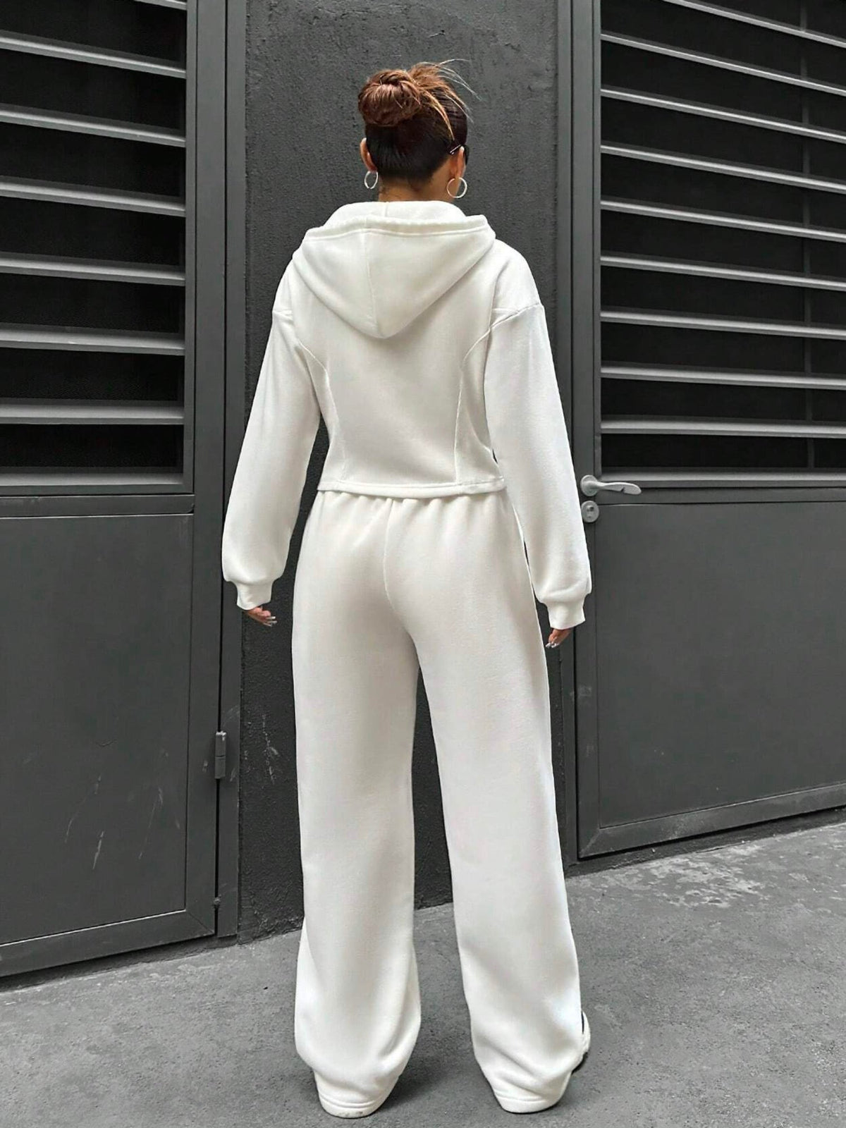 Casual Hooded Tracksuit Soft Loose 2 Piece Outfit