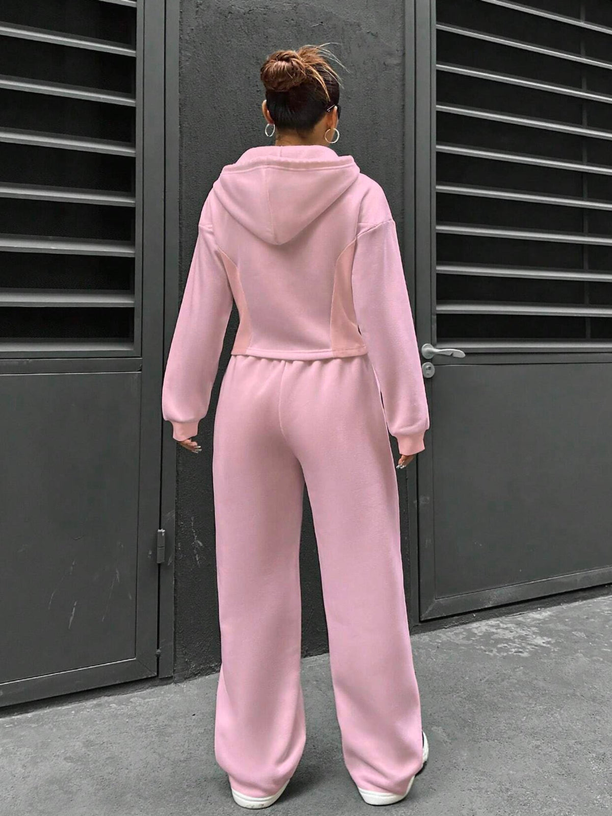 Casual Hooded Tracksuit Soft Loose 2 Piece Outfit
