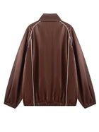 Satin Track Suit Side Stripe 2 Piece Outfit