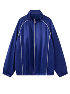 Satin Track Suit Side Stripe 2 Piece Outfit