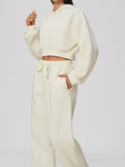 Long Sleeve Zip Up Hoodie & Loose Wide Leg Sweatpants