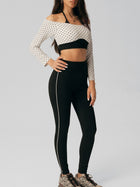 Long Sleeve Crop Top & High Waist Leggings Set