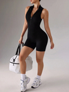 Zipper Scrunch Bum Short Romper