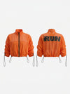 Anti-UV Drawstring Zipper Pocket Quick-dry Cropped Jackets