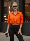 Anti-UV Drawstring Zipper Pocket Quick-dry Cropped Jackets