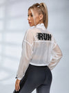 Anti-UV Drawstring Zipper Pocket Quick-dry Cropped Jackets