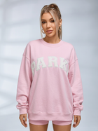 Letter Print Mock Neck Long Sleeve Top