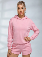 Back Wing Rhinestone Pink Hoodie