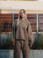 All Over Leopard Print Zip Up Hooded Jacket