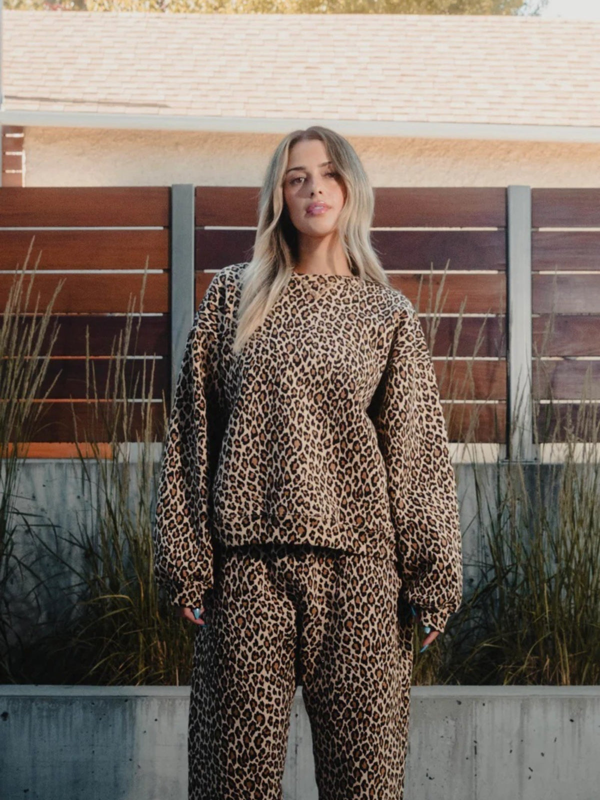 All Over Leopard Print Zip Up Hooded Jacket