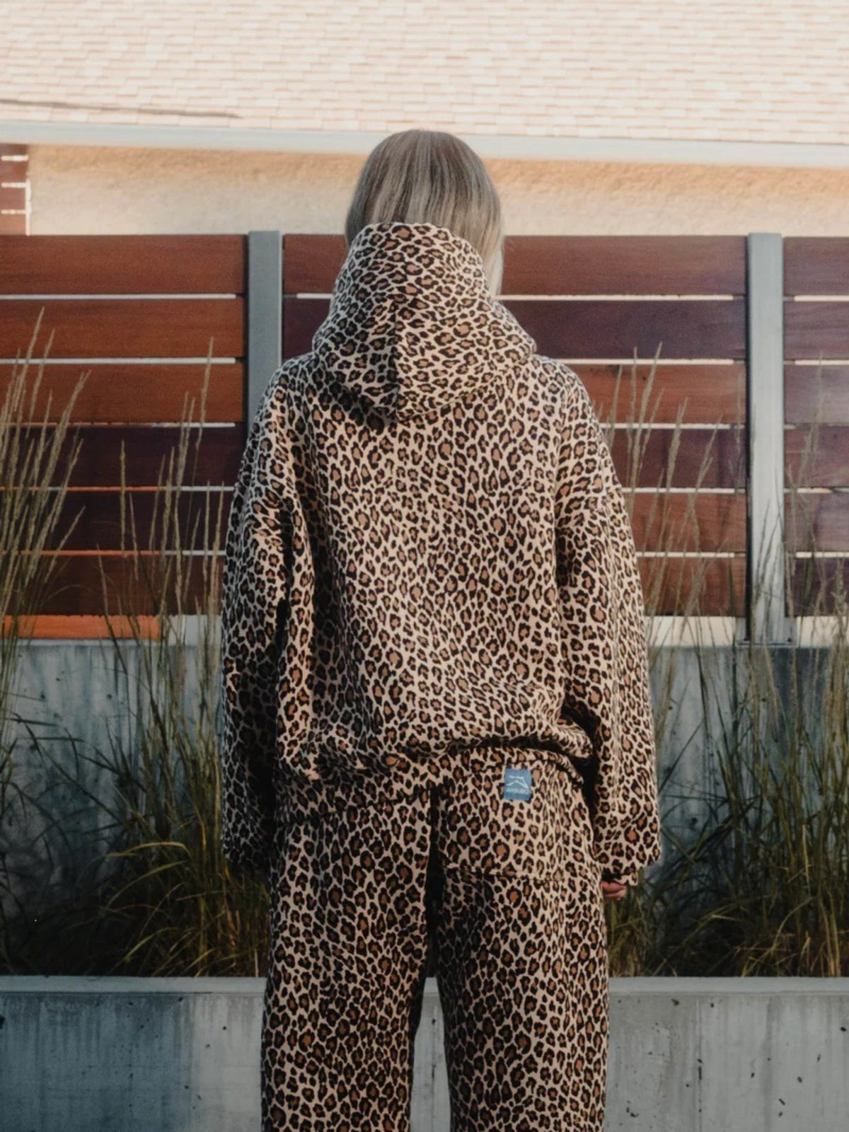 All Over Leopard Print Zip Up Hooded Jacket