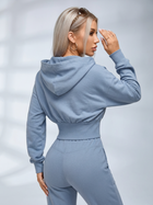Cropped Zip Up Hooded Slim Waist Jacket