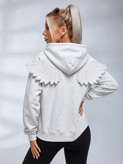 3D Back Wing Oversized Hoodie