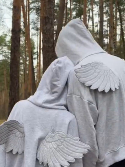 3D Back Wing Oversized Hoodie