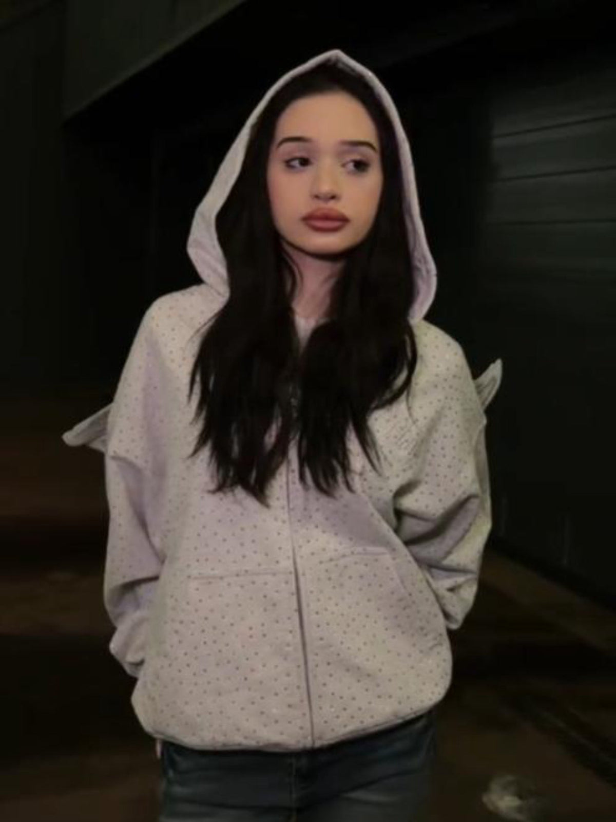 3D Back Wing Oversized Hoodie