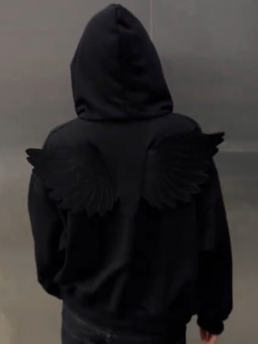 3D Back Wing Oversized Hoodie