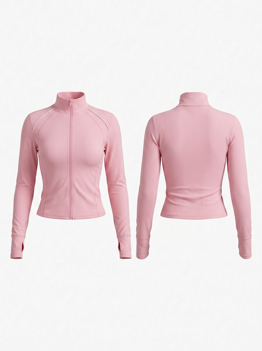Zipper Stand Collar Jackets