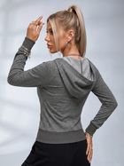 Rivet Decor Cropped Zip Up Hoodie