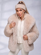 Women's Faux Fur Oversized Mid-Length Jacket
