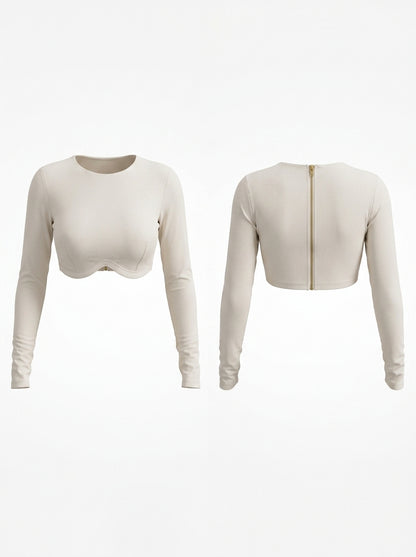 Push-up Cropped Long Sleeves