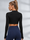 Thumb Hole Long Sleeve Shrug & Sports Bra Set