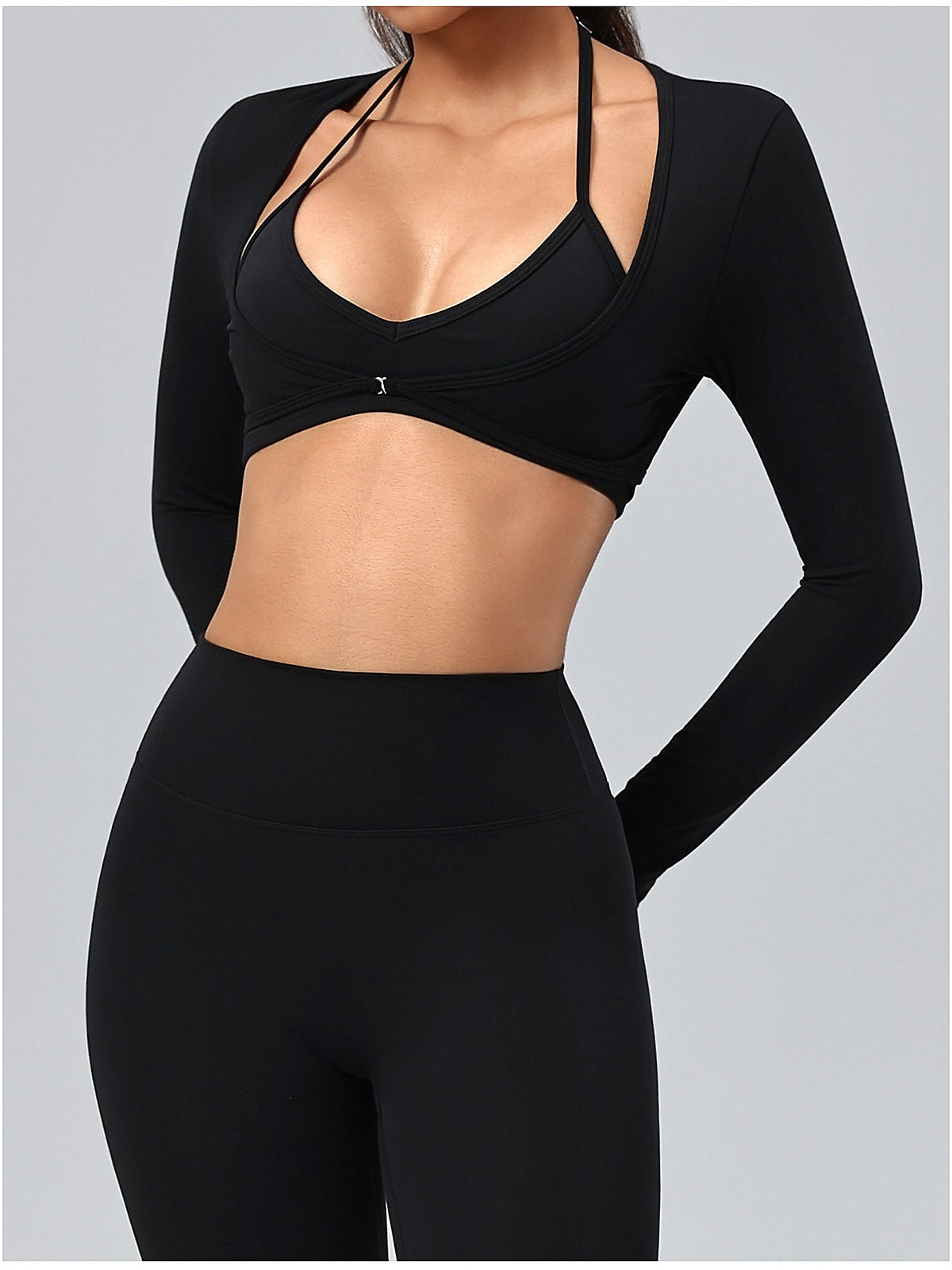 Women's Cropped Long Sleeve Shrug