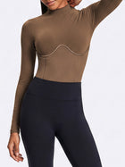 Sculpting Mock Neck Long Sleeve Top