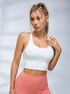 Solid Color Cross Back Shockproof Bras