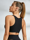 Geometric Mesh-Panel Black Workout Set