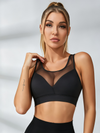Geometric Mesh-Panel Black Workout Set