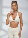 Deep V Collar Backless Sports Bras