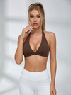Deep V Collar Backless Sports Bras