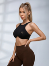 Fashion Perforated Metal Ring-Accent Sports Bras