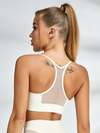 Mesh‑Insert Racerback Sports Bra & High‑Waisted Leggings Set